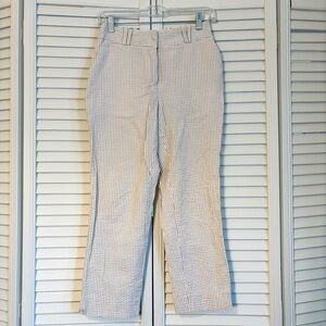 Vintage Spiegel Seersucker Striped Pants Tan and White Size 2